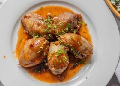 طرز تهیه دلمه پیاز یا پیاز شکم پر ترکی با تمام نکات